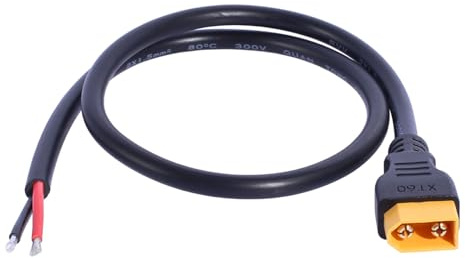 PURPLELILY XT60H Stecker auf 2-poligen Stecker, Pigtail-Kabel, 14 AWG, Silikondraht für RCs, Auto, Boote, Batterie und FPV RCs, Lipos Batteriekabel
