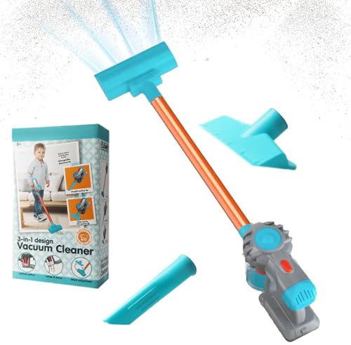 Bomefoi Aspiradora De para Niños Que Funciona, Interactiva Realista De Juego De Imitación, Escoba De Limpieza Aspiradora Sin Cable, para Juego De Roles Y Aprendizaje Temprano, Regalo