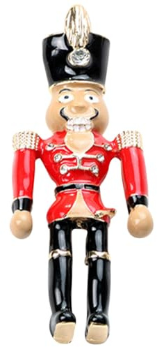 BCOATH Elegant Nutcracker Soldier Brooch Metal Pin Firm Attachment and Easy to Wear Design for Daily Wearing and Ceremonies, Nutcracker Jewellery Gift for Friends and Bridesmaids