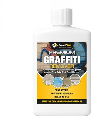 SmartSeal Graffiti Remover - 100ml Sample - Powerful Graffiti Remover & Paint Stripper for Wood, Concrete, Brick, Metal & Plastic. Quickly Removes Spray Paint & Marker Pen Inks. Non-Caustic Formula