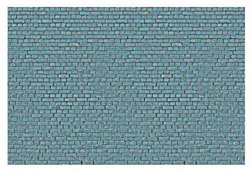 Vliestapete – Stein Tile Tapete türkis blau – Wandbild Querformat Tapete Wand Wandbild Foto Funktion 3D Tapete wall-art Tapete Wandmalereien Schlafzimmer Wohnzimmer Dimension HxB: 290 cm x 432 cm