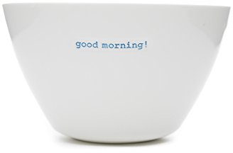 Keith Brymer Jones - Word Range - Medium Ceramic White Bowl - Good Morning! - 500ml - Gift Boxed