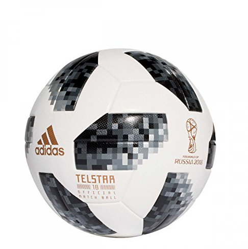 adidas World Cup Official Ballon de Football Mixte Adulte, Blanc/Noir/Silver Metallic, Taille 5