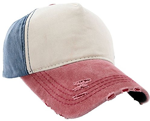 MFAZ Morefaz Ltd Unisex Baumwolle Baseball Cap Star Sport Mütze Baseballkappe Snap Back Trucker (Plain Nave Red)