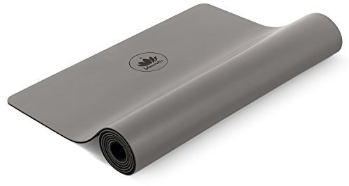 LOTUSCRAFTS® Yogamatte rutschfest, aus Naturkautschuk, universell einsetzbar als Yoga Matte, Sportmatte, Gymnastikmatte, Fitnessmatte, Yoga Mat, Matte Sport, Trainingsmatte (Anthracit)