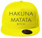 OwnDesigner Hakuna Matata Kappe Unisex für Männer und Frauen - Baseball Cap mit Wunschtext (95-Cap-Gelb)