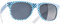 dressforfun retro Brille, Party Sonnenbrille, kariertes Gestell, für 90er Jahre Party, Oktoberfest, Ballermann Mottopartys, Fotobox Accessoires, Festival Gadget, JGA Zubehör - blau/weiß, 1 Stück