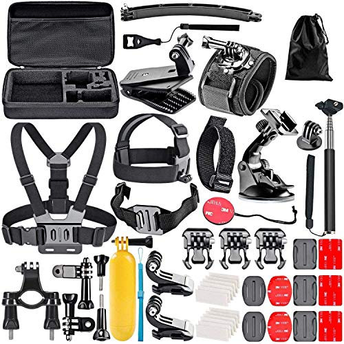 Navitech 50-in-1 Action Camera Accessories Combo Kit with EVA Case - Compatible With The YI 4K Action Camera