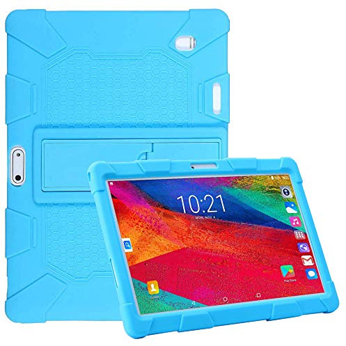 AKNICI 10.1 Zoll Silikon Hülle für TOSCIDO K108 X104 X109/LNMBBS 10/Qimaoo 10/Padgene 10/BEISTA X101/ACEPAD A121 A140 A12G/Dragon Touch K10 Max10/Haehne 10,1/ALLDOCUBE iPlay10 Pro/TYD-108 - Himmelblau