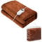 Monzana® Heizdecke 180x130cm 10 Heizstufen Timer Abschaltautomatik Wärmeunterbett Wärmedecke Kuscheldecke Bett Braun