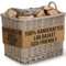 Vanilla Leisure - Log Basket Log Baskets For Wood Burner Indoor Medium Wicker Basket Storage Log Burner Lined Log Store Indoors Size:D400xH300xW320mm Medium Willow Storage