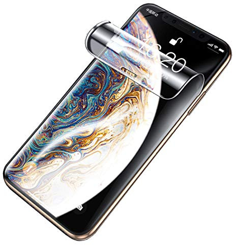soliocial 【2 pieces Hydrogel screen protector film compatible with iPhone 12 Pro Max (6.7 inches), 【High Sensitivity】【Easy Installation】 Transparent Soft TPU Protective Film (Non-Tempered Film)