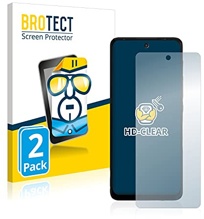 BROTECT Schutzfolie für Motorola Moto G60 | 2 Stück Transparenter Displayschutz Made in Germany Klare Displayschutz-Folie Clear Einfache Montage Case-Friendly