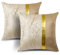 JOTOM Luxuriös Kissenbezug Edel Dekorative Gold Heißpräge Dekokissen Zierkissenbezug Weiche Sofakissen Kissenhülle für Couch Bett Sofa Stuhl Outdoor Haus Dekor 45x45cm 2er (Beige)