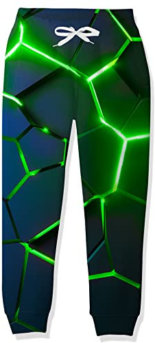 Goodstoworld Hose Kinder Jogginghose Mädchen Trainingsanzug Blaue Grün Lava Gedruckten Freizeithose Junge Sweathose Bottoms mit Kordelzug Knöchel Gebundene Hose 6-7 Jahre 120