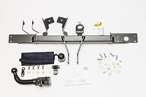 AUTO-HAK Gancio di traino completo estraibile orizzontale compatibile con Fiat Panda 4x4 09.2004-09.2012 + universale kit elettrico 7 poli