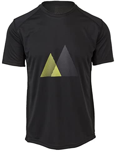 AGU Unisex-Adult Nero Maglia MTB Sport Uomo Maniche Corte, 2XL