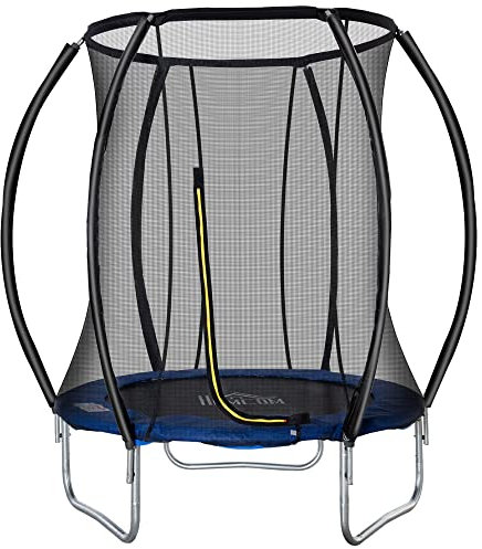 HOMCOM Trampoline Ø 183 cm avec Filet de sécurité et revêtement antirouille galvanisé Usage extérieur Bleu et Noir