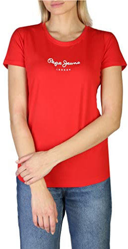 Pepe Jeans New Virginia SS N Camiseta, Rojo (Rojo), M para Mujer