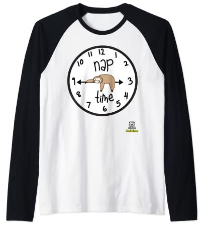 Nickerchen - Ein Faultier schläft auf einer Uhr Raglan