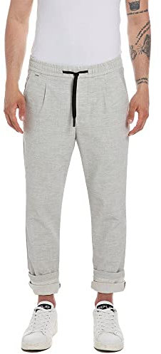 Replay Herren Hose mit Stretch, Light Grey 010 (Grau), 27W / 30L