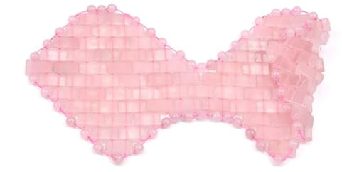gemshan Masque de sommeil en cristal naturel pour les yeux en jade rose, élimine les rides, les gonflements, les maux de tête et les migraines (#1-quartz rose)