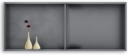 Niche de douche en acier inoxydable, Étagère de rangement pour salle de bain encastrée Porte-savon de niche pour shampooing, Accessoire de salle de bain mural pour organisateur de rangement moderne