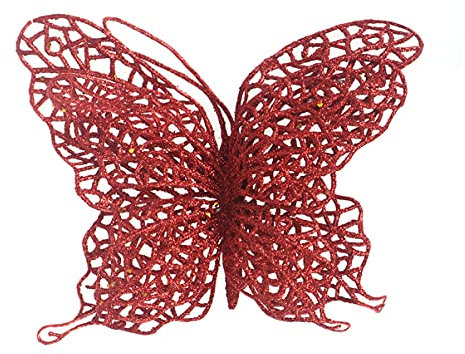 SEWACC 6st Christbaumschmuck Schmuck Für Baum Adornos Navideños Weihnachtsschmuck Weihnachts-Glitzer-Picks Ornament Basteln Weihnachten Errötendes Simulation Weihnachtsbaum Anhänger