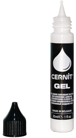 CERNIT CE1500030005C - Un flacon de pâte polymère liquide - Gel 30 ml - Pâte à Modeler à Cuire - Couleur translucide