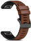 RoYiio Echte Leder Armband für Garmin Enduro 3 /Fenix 8 51mm /Epix/Marq Series/Descent Mk1 Mk2 Uhrarmband Weich Bequem Silikon UhrenArmband QuickFit 26mm - Braun