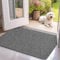 Mibao Schmutzfangmatte 80 x 120 cm, Sauberlaufmatte, Türmatte für Innen, rutschfeste Fussmatte, Super Saugfähige Willkommen Matte Teppich für Haustür, Hintertür, Schuhe und Pfoten, Grau