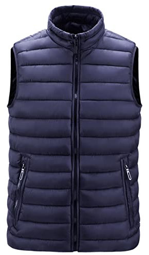 Generisch Herrenwesten Sportlich Elegant, Outdoor Jacke Weste Herbst Reißverschluss Regelmäßige Mit Vielen Taschen Herren Sommer Leicht Softshell Für Gaastra Jacket Schwarz (3XL, Blau)