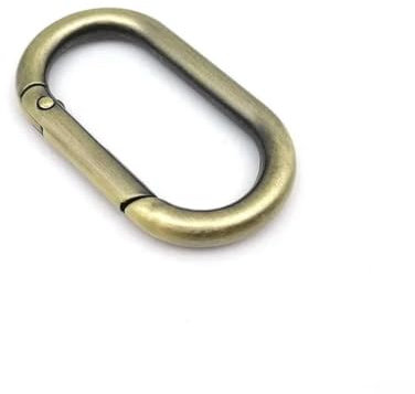 5 Stück Metall Oval Feder O Ring zu öffnen Leder Tasche Handtasche Gürtel Schnalle Karabiner verbinden Schlüssel Hund Kette Schnappverschluss Auslöser Haken