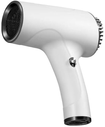 AMERIL Secador de Pelo inalámbrico, pequeño secador de Pelo Recargable con Poco Calor y Ligero Ruido, bajo Ruido, Secado rápido, secador de Pelo portátil de Viaje,Blanco