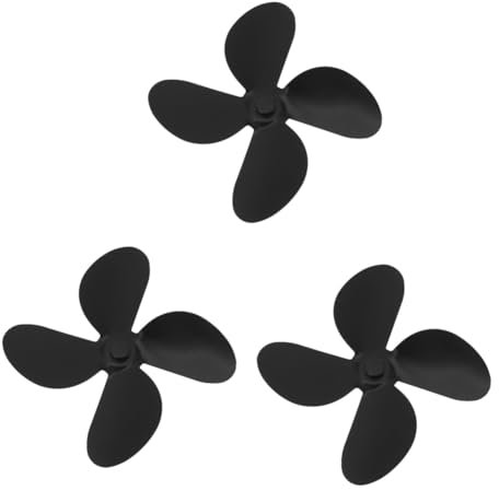 MUCKLILY 3sätze Aluminium Kaminventilator Ersatzteile Blättrige Leise Und Ofenventilator Rotorblätter Für Effiziente Wärmeverteilung Kompatibel Mit Verschiedenen Kaminen