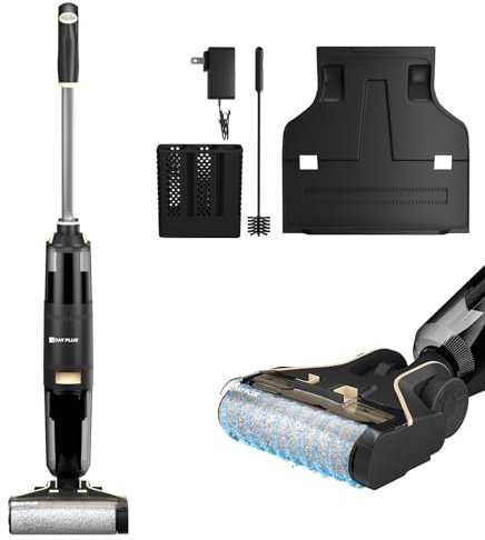EFAN Nass Trockensauger | Kabelloser Staubsauger | 2-in-1 Multiflächen-Bodenreiniger | Selbstreinigend Wischsauge Für Hartböden & Teppiche | Zwei-Tank-Technologie
