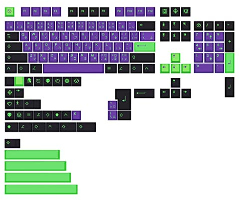 CASNO 146 Keys Cherry Profile Keycap PBT DYE-SUB EVA Custom Keycap Set For GK61/64/68/84/980 Mechanical Keyboard Purple Keycap