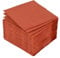 Homéa, Set de 40 Serviettes Cocktail Vitamine en Papier 2 Plis 25 x 25 cm Terracotta