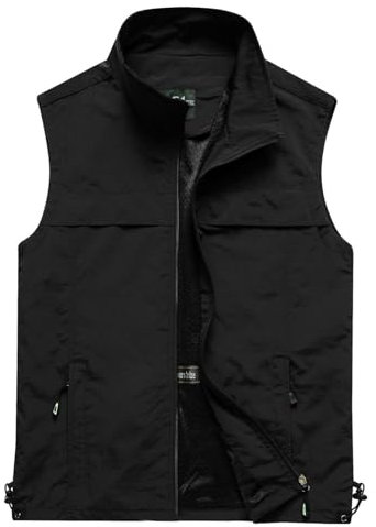 RUMAOZIA Sommerweste Herren Leicht Outdoor Weste Übergrößen Anglerweste Jagdweste Ohne Ärmel Jacke Camping Arbeitsweste Atmungsaktiv Sport Multifunktionsweste Dünne Softshelljacke für herren