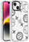 Kueqeay Handyhülle Magnetisch für iPhone 13 /iPhone 14 6,1 Hülle, Durchsichtige Aesthetic Sonne Mond Muster Case Kompatibilität mit MagSafe Schutzhülle Kratzfest Rückseite Stoßfest Silicone Cover, 04