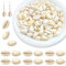 SUPGOD 100 Muschelperlen Natürlichen Muschel Perlen Zum Auffädeln Muscheln Zum Basteln mit Loch für DIY Dekoration, Beach Theme Party, Aquarium, Vase Füllstoff
