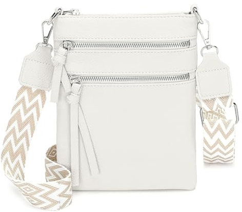 Kavjizy Mittel Damen Umhängetaschen, Leicht Damen Schultertasche aus PU Leder, Kleine Medium Crossbody Bags mit Verstellbar Abnehmbar Breiter Gurt für Frauen