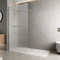 BAYSTONE® 1400mm Wet Room Shower Screen Panel 8mm Fluted Toughened Safety Easy Clean Glass Walk in Shower Enclosure, Frameless Panel, Chrome