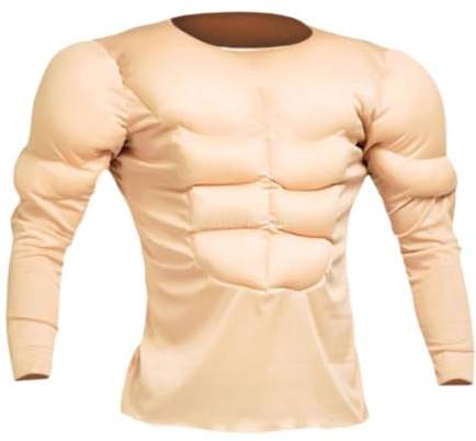 Amagogo Muskelshirt-Kostüm, weiche Bodybuilder-Kleidung für Cosplay-Mottoparty, Neujahr, L