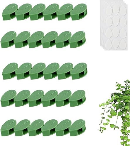 60 Stücke Pflanzenclips,Rankhilfe Zimmerpflanzen Wiederverwendbare Pflanzenklammern Wandpflanzenklammern Verstellbarer Pflanzenclip Stützclip für PflanzenstäNgel Pflanzenklammern Selbstklebend