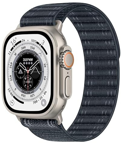 Kompatibel mit Apple Watch Armband 42mm 41mm 40mm 38mm, Geflochtenes Uhrenarmbander mit Klettverschluss für iWatch Serie 11 10 9 8 7 6 5 4 3 SE 3/2, Stoff Sports Band für Iphone Watch Blue