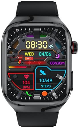 Kardena® Care Pro 3 Plus Modern - Gesundheitsuhr mit SOS-Funktion, Online-Pflegefunktion, 8 Gesundheitsmessungen, Wasserdicht IP68, Nachrichten, telefonieren, App