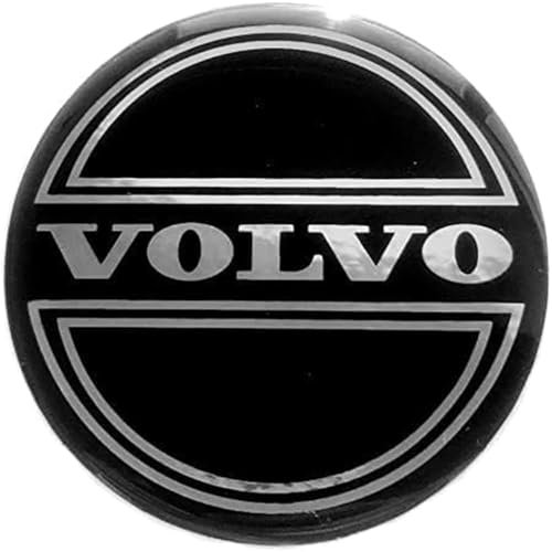 WQIUTT 4 Stück Auto Radnabenkappen für Volvo 55mm Nabendeckel Radnabendeckel Felgendeckel Felgenkappen Wheel Caps Nabenkappen Radkappe Radnabenabdeckung