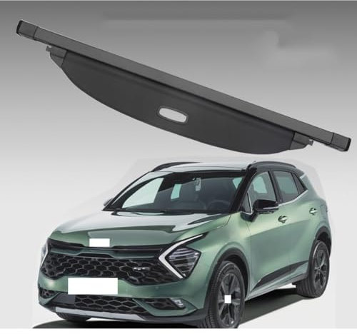 LBBQP Einziehbare Kofferraumabdeckung fürs Auto Frachtabdeckungen Laderaumabdeckung, für KIA Sportage NQ5 2021-2023+ Privacy Interior Zubehör