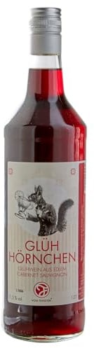Vom Feinsten - Glühhörnchen Glühwein - Trinkfertiger Winterwein aus Deutschland (1 karton mit 6 Flaschen, Glühhörnchen Rot: Cabernet Sauvignon)